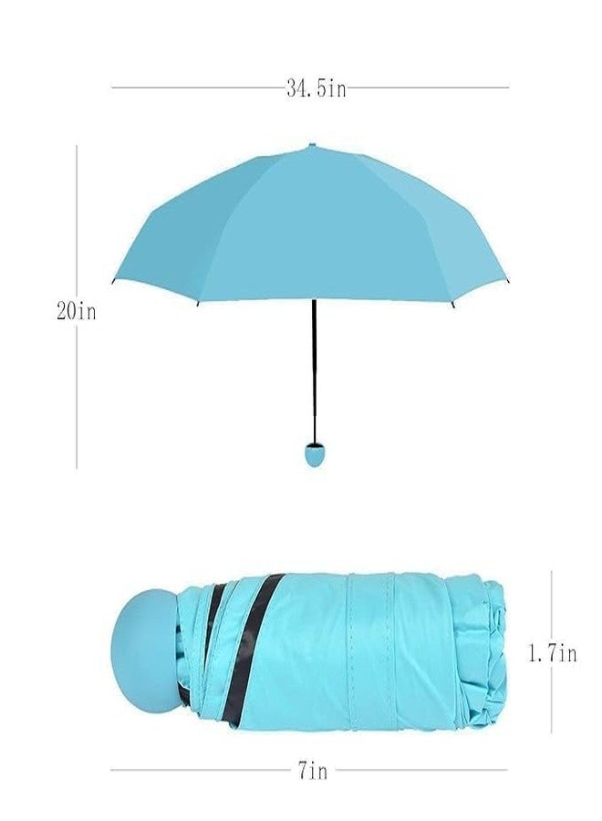MAKE A WISH Portable UV Protection Foldable Portable Waterproof Capsule Umbrella For Rain while traveling, Mini Compact Foldable Design Travel Umbrella For Men and Women (multicolor) - Image 2